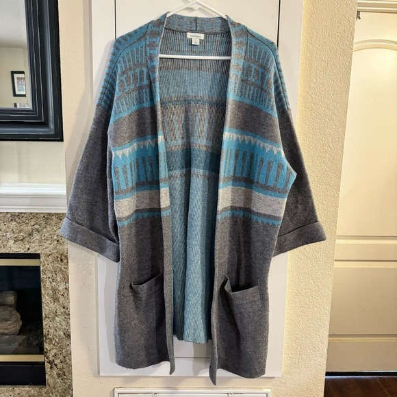 Sundance Quiet Isle Cardigan Sweater Cashmere Wool Blend Southwestern Large - Picture 2 of 9